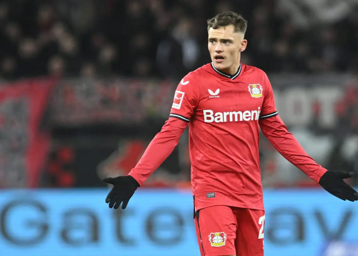 29 January 2023, North Rhine-Westphalia, Leverkusen: Soccer: Bundesliga, Bayer Leverkusen - Borussia Dortmund, Matchday 18 at BayArena, Leverkusen's Florian Wirtz reacts. IMPORTANT NOTICE: In accordance with the requirements of the DFL Deutsche Fußball Liga and the DFB Deutscher Fußball-Bund, it is prohibited to exploit or have exploited photographs taken in the stadium and/or of the match in the form of sequence pictures and/or video-like photo series. Photo: Bernd Thissen/dpa