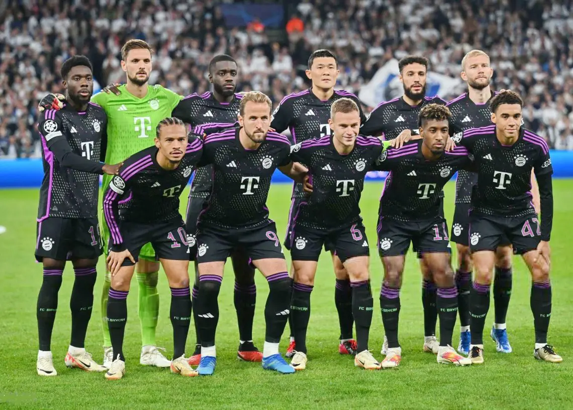 F. C. BAYERN MÜNCHEN. Temporada 2023-24. Alphonso Davies, Sven Ulreich, Dayot Upamecano, Min-jae Kim, Noussair Mazraoui, Konrad Laimer. Leroy Sané, Harry Kane, Joshua Kimmich, Kingsley Coman, Jamal Musiala. F. C. COPENHAGEN 1 🆚 F. C. BAYERN MÜNCHEN 2 Martes 03/10/2023, 21:00 horas. Liga de Campeones de la UEFA, fase de grupos, Grupo A, jornada 2. Copenhague, Dinamarca, Parken Stadion: : 35.690 espectadores. GOLES: ⚽1-0: 55’, Lukas Lerager. ⚽1-1: 67’, Jamal Musiala. ⚽1-2: 83’, Mathys Tel.